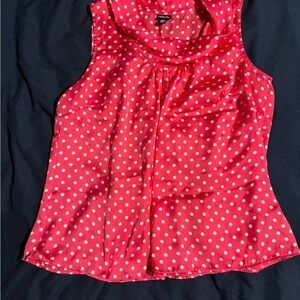 Rafaella Pink Polka Dot Sleeveless Blouse